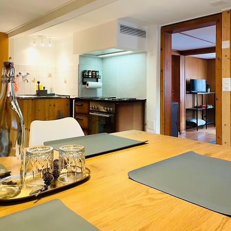 Lovely & Great Equipped Wooden Alp Chalet Flat Kandersteg Bagian luar foto