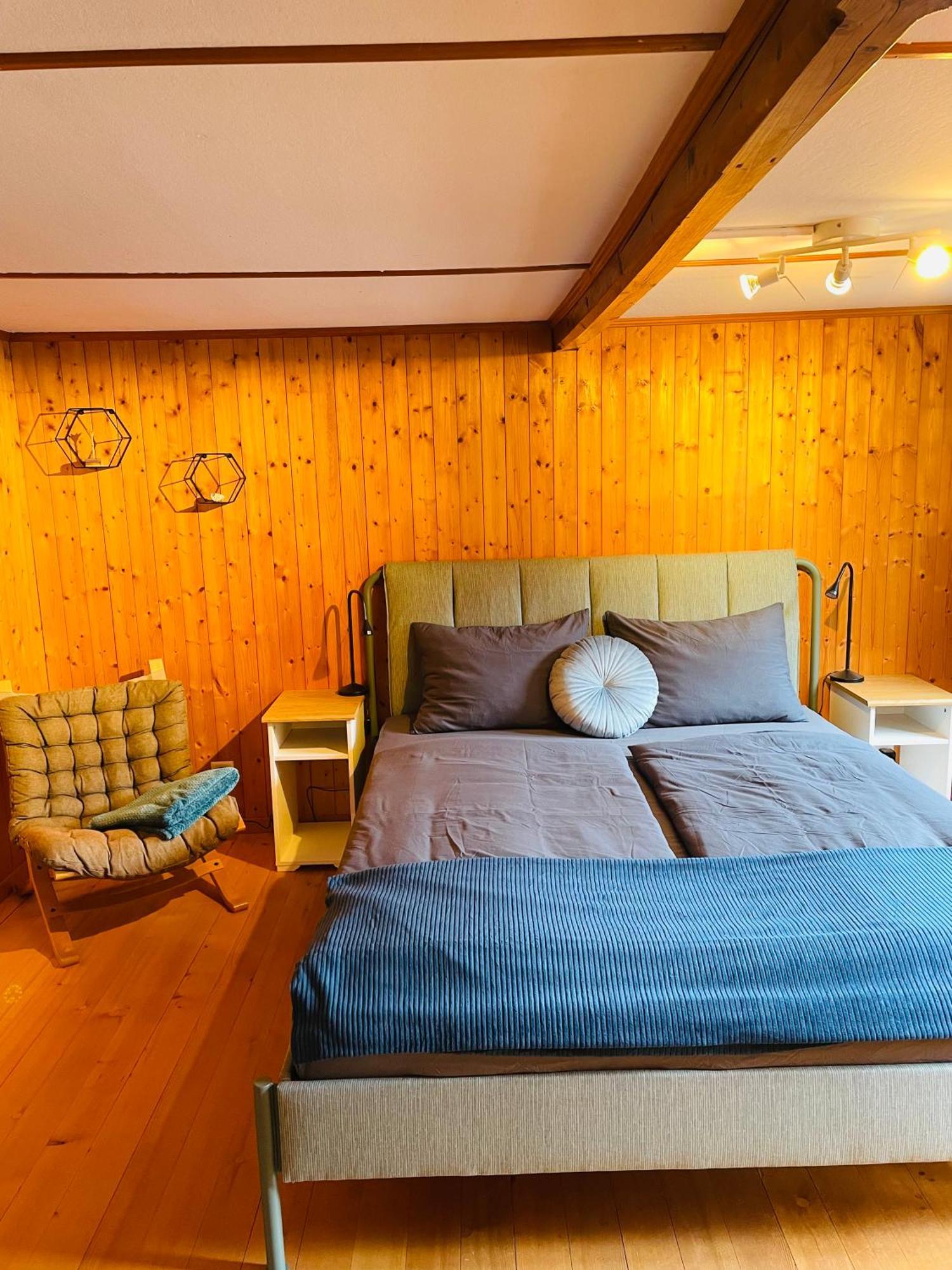 Lovely & Great Equipped Wooden Alp Chalet Flat Kandersteg Bagian luar foto